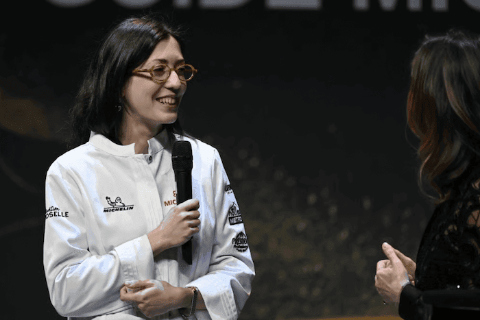 Chef Valentina Giacobbe, winner of the 2025 MICHELIN Young Chef Award for her restaurant Ginko in Lille, France. Photo credit: AFP
