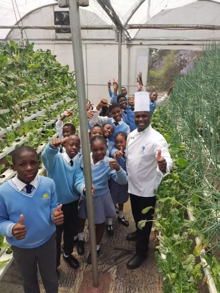 chef gardening
children gardening