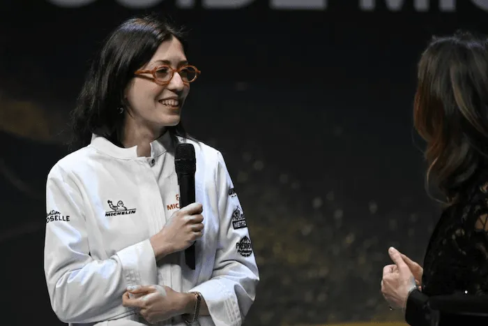 Chef Valentina Giacobbe, winner of the 2025 MICHELIN Young Chef Award for her restaurant Ginko in Lille, France. Photo credit: AFP
