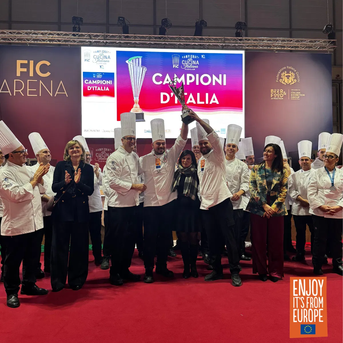 The Pecorino Romano DOP Star at the Italian Cuisine Championships in Rimini.