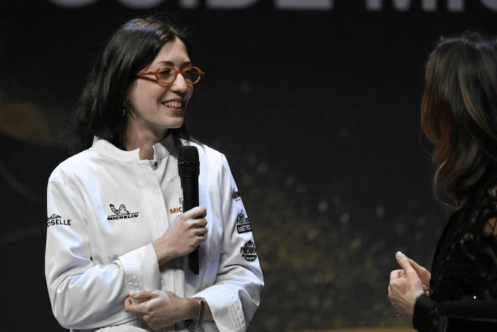 Chef Valentina Giacobbe, winner of the 2025 MICHELIN Young Chef Award for her restaurant Ginko in Lille, France. Photo credit: AFP
